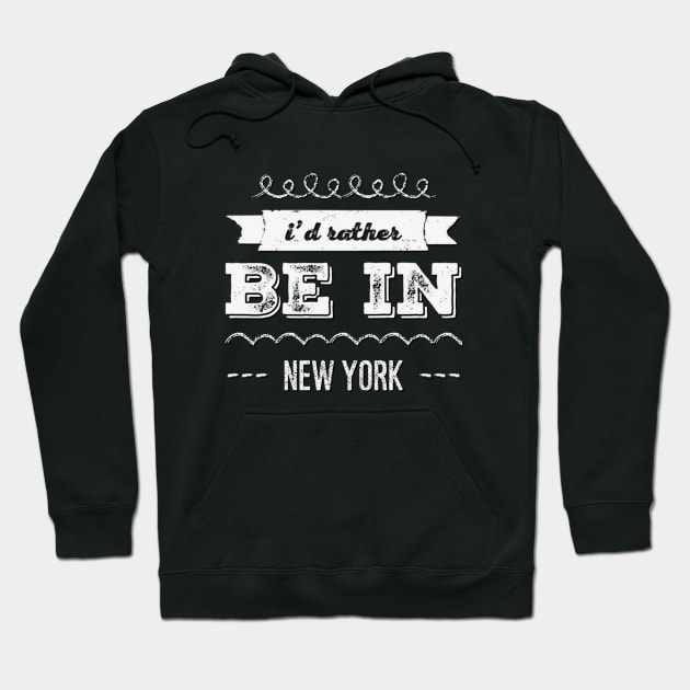 I'd rather be in New York City taxi Broadway Wall street Fifth avenue Times square New York New York Travel holidays Hoodie by BoogieCreates